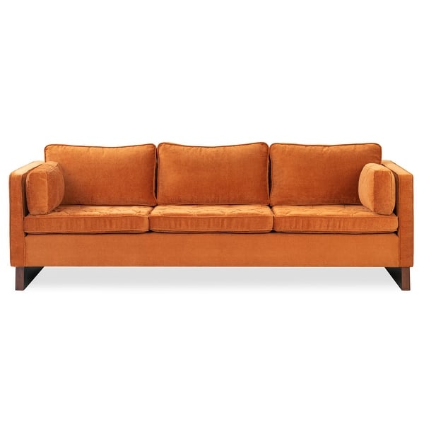 Kardiel MidCentury Wexler 87" Sofa, Plush Velvet Fabric Width 87.4